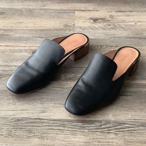 Madewell The Willa Loafer Mule Black Leather